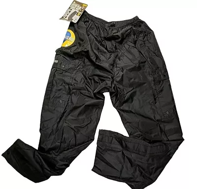 Stearns Dry/Wear Cargo Rain Pants Mens Large Black Mesh Lined Rip Stop New • $27.99