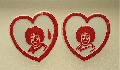 2 Vtg Toy McDonalds Valentines Day Ronald Heart Happy Meal Ring NOS New 1980s • $10.99