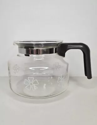 Mr. Coffee Vintage 10 Cup Coffee Pot CARAFE Glass Brown/Gray B 36 Floral Metal • $12.95