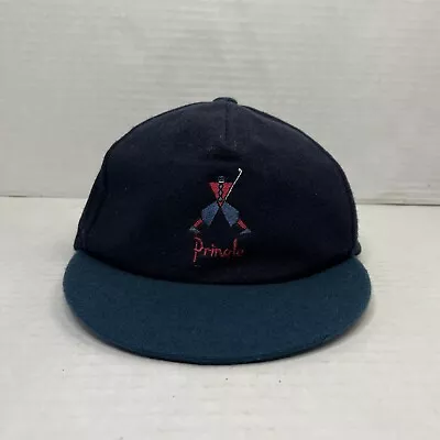 Vintage Nick Faldo Collection Pringle Golf Wool Strapback Hat Cap Navy Blue • $24.95