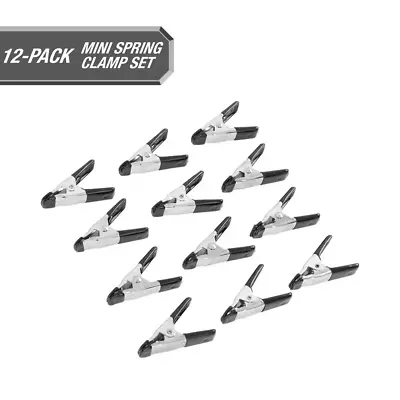 12-Piece Mini Metal Spring Clamp Set • $10.89