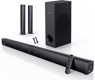 180W Sound Bar 2 In 1 Detachable For TV 2.1CH With Subwoofer Bluetooth 37 Inch • $224.40