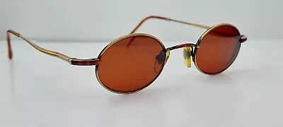 Vintage Pierre Cardin Brown Gold Oval Metal Sunglasses FRAMES ONLY • $27.50