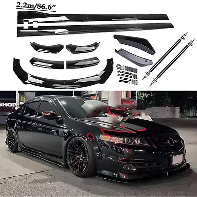 Front Bumper Spoiler Body Kit / Side Skirt/Strut Rods For Acura TL TLX ILX • $99.99