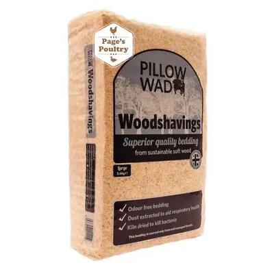 Pillow Wad Dust Extracted Wood Shavings Kiln Dried Bale 3.6kg - NEXT DAY • £12.99