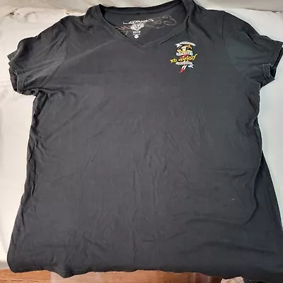 Ed Hardy Women's Short Sleeve Death Before Dishonor Embroidered Shirt Sz 3X • $24