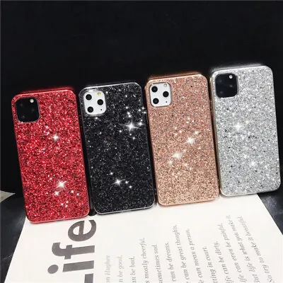 $6.81 • Buy Glitter Hard Case For IPhone 15 14 13 12 Pro Max 11 XR 8 7 Plus Shockproof Cover