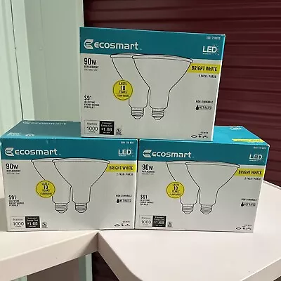 NEW Ecosmart Lot Of 6 LED 90w PAR38 Outdoor Light Bulbs Bright White Wet Rated • $49.99