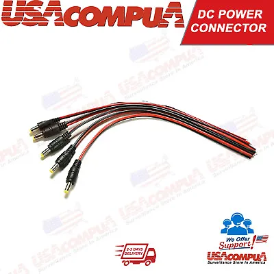 5 Pcs 5.5x2.1mm 12V Male  DC Power Socket Jack Plug Connector Cable • $4.99