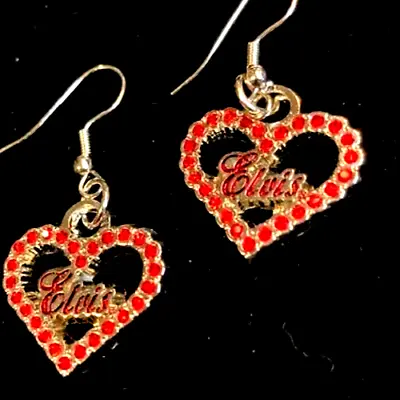 Elvis Presley Earrings - Signature - Heart Shaped  ~ Still Factory Packaged! • $29.95