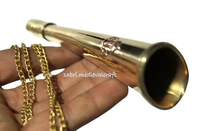 Vintage Horn Brass And Copper Fog 6  Horn With Brass Chain New Trendy Look • $21.98