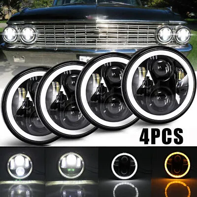 4pcs 5.75'' 5-3/4  Inch LED Headlights Projector Sealed Hi-Lo Beam For Ford LTD • $79.99