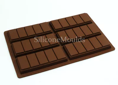 £7.99 • Buy 6 Cell 5 Chunk Chocolate Snap Bar Candy Silicone Mould N044 Wax Melt Mold