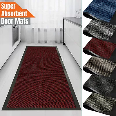 £11.99 • Buy Barrier Door Mat Dirt Trapper Entrance Rug Washed Heavy Duty Non-Slip Carpets 