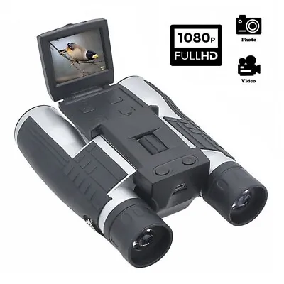 DREAMY 12x32 Digital Camera Binoculars 2.0  LCD Screen Photo Video Digital USB • £44.99