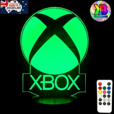Xbox Game Logo / Controller Personalised Name 3d Led Night Light Remote Control • $34.99