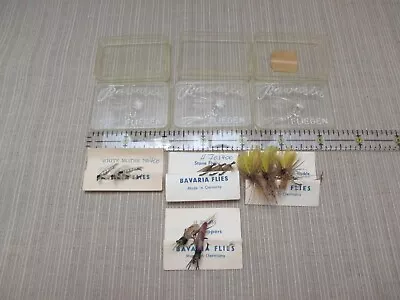 Bavaria FLIEGEN FLIES Fishing Lures 3 Papers In Plastic Boxes  - Germany • $18