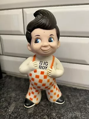 Vintage 1973 Bob's Big Boy Advertising Coin Bank Doll Vinyl Plastic Collectible • $20