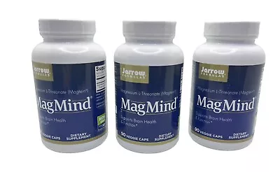 3 Pack - Jarrow MagMind Cognition & Brain Health - 90 Caps Each - BB 04/24 • $30.99