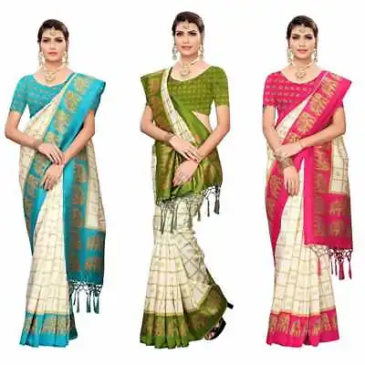 £10.79 • Buy Saree Sari Indian Pakistani Wedding Designer Women Party Wear New Saree Blouse 