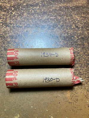 1930-D & 1934-D LINCOLN WHEAT CENT ROLLS  Nice Decent Circulated Penny Rolls   • $16.95