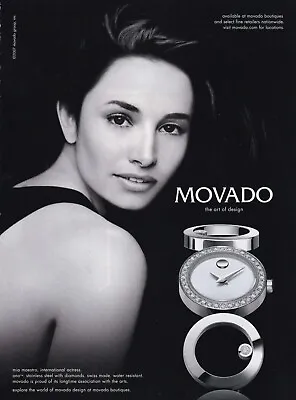 MOVADO WATCH Magazine Print Ad Accessory Jewel Ono Mia Maestro  1pg VTG  1998 • $14.99