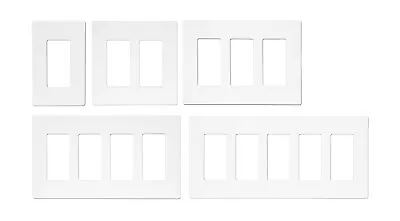 $4.65 • Buy Unbreakable Screwless Decora Wall Plate Outlet / Switch Cover 1-5 Gang White UL