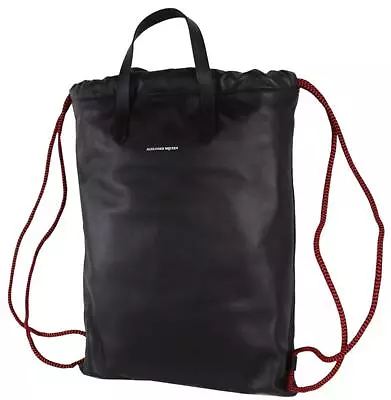 $717.73 • Buy New Alexander McQueen 532206 Large Black Leather Backpack Tote Bag Purse