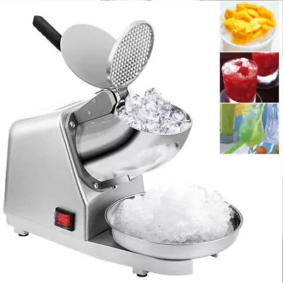 Electric Ice Crusher Shaver Commercial Machine Snow Cone Maker 85KG/H 2200R/min- • $60.49