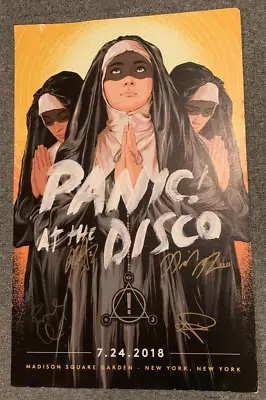 Panic At The Disco Madison Square Garden SIGNED Poster Concert Brendon Urie Tour • $854.83