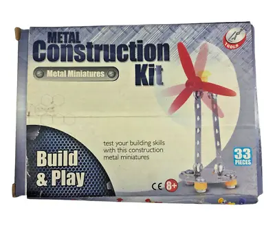 Build & Play Metal Miniatures Construction Kit Windmill Toy 33 Pieces BNIB • £6.99