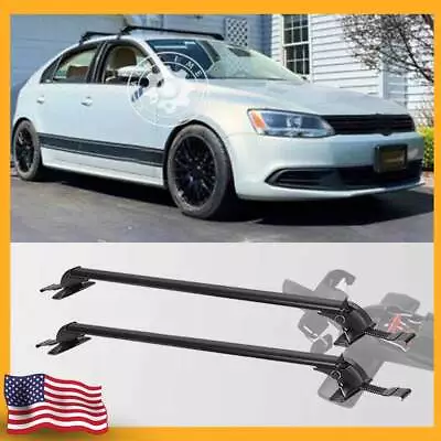 For VW For Jetta MK5 MK6 MK7 Top Roof Rack Cross Bars Luggage Carrier W/Lock CT • $82.95