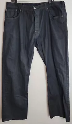 Levi’s 501 Jeans Mens 40x30 Black Denim Pant Button Fly Water Resistant Coating • $27.99