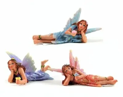 Miniature Fairy Garden Micro Sun Kissed Laying Fairies - S/3 - Buy 3 Save $5 • $11.35