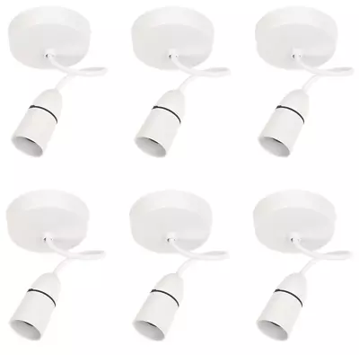 £29.85 • Buy Pendant Light Fitting Set With Ceiling Rose & BC Lamp Holder & Wire 6 Inch Cable
