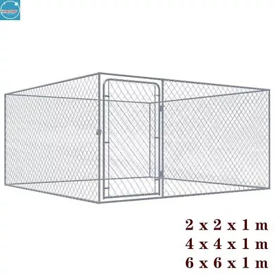 Outdoor Dog Kennel Galvanised Steel Frame Pet House Outdoor Exercise Run Cage • £172.44