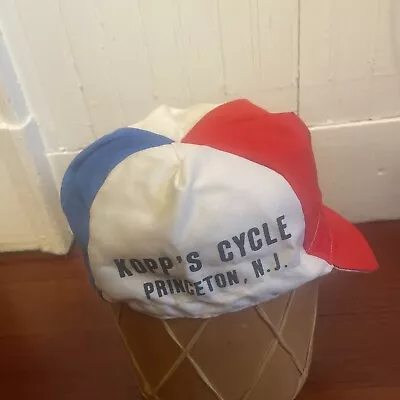 Vintage New-Old-Stock Cycling Cap • Printed KOPP'S CYCLE Princeton NJ • $25