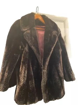 Tissavel Of France Furrage Coat (vintage Faux Fur) Excellent Condition Size M/L • $39