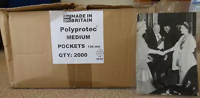 £140 • Buy 2000 Polyprotec 6.5  X 4.5  Sleeves For Modern Postcards Photographs Storage