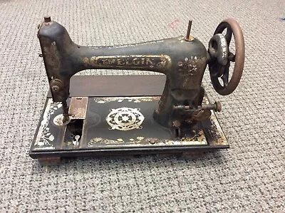 Vintage Elgin Sewing Machine For Restoration As Is Easy To Turn Singer Clone  • £77.21