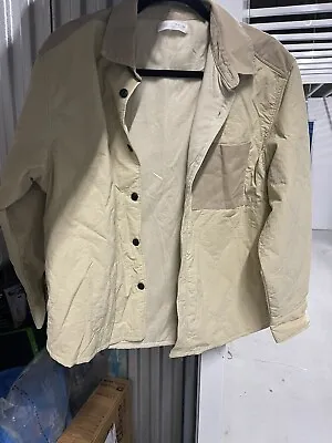 $15 • Buy Zara Boys Faded Denim Jacket Pale Yellow Size 13-14 W/Pockets CM164
