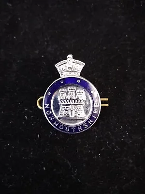 Obsolete Monmouthshire Police Cap Badge Plate Enamel • £15