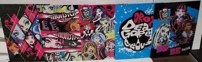 2013 Monster High Portfolio Folder 2 Pocket 3 Ring Binder Holes Set Of 5 • $19.99