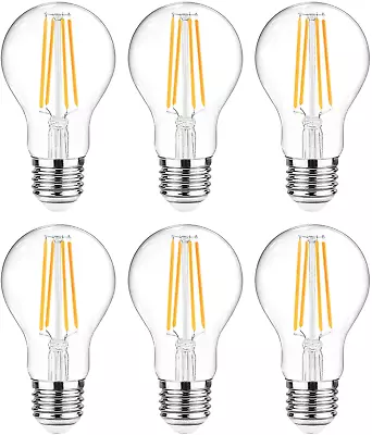 60 Watt Equivalent E26 LED Filament Light Bulbs Warm White 2700K Non-Dimmable • $29.62