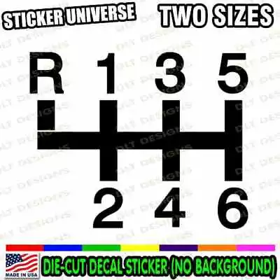 Car Decal Sticker Manual Transmission Stick Shift Pattern JDM Racing Turbo 0409 • $3.99