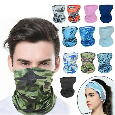 Camo Neck Gaiter Balaclava Bandana Headwear Cooling Face Cover Scarf For Outdoor • $4.49