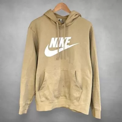 Nike Sportswear Hoodie Men's Medium Tan Pullover • $11.87