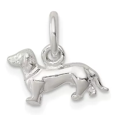 Sterling Silver Dachshund Dog Charm Pendant Jewelry 8mm X 13mm • $15.84