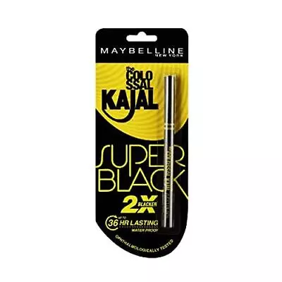 Maybelline New York New The Colossal Kajal - Super Black (2X Blacker) Waterproof • $11.59