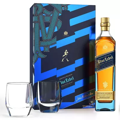 $306.61 • Buy Johnnie Walker Blue Label Scotch Whisky & 2 Glasses Gift Pack 700ml